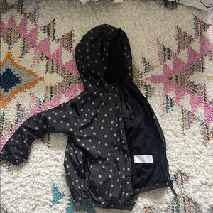 Kids Black Snowflake Jacket